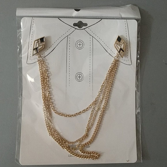 ICON Jewelry 325 Icon Golden Tone Shirt Collar Jewelry Necklace Nip